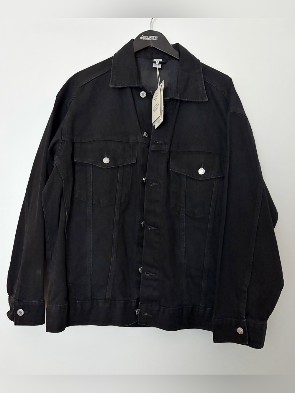 H&M women’s oversized black denim jacket